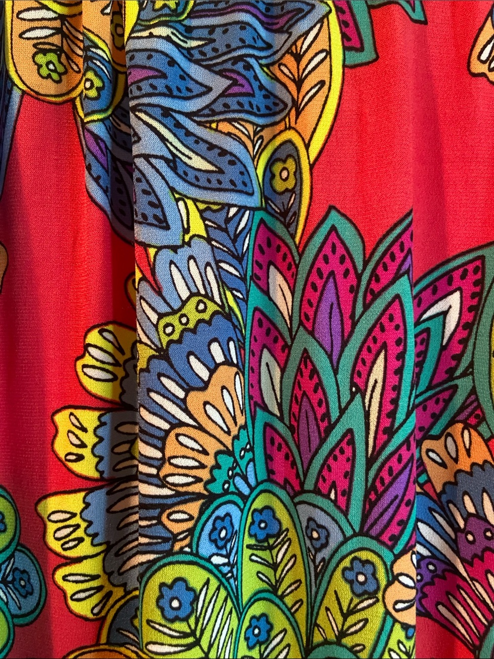 MSK Red Floral Paisley Midi Dress - Picture 4 of 7